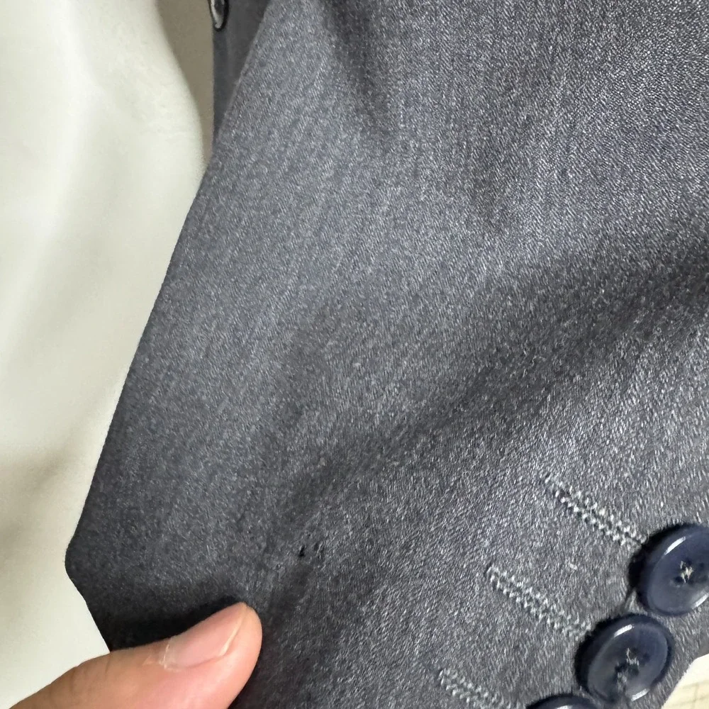 Cerruti 1881‎ Harry Rosen USA Men's Suit 38R 31W Solid Gray 2-Button Wool